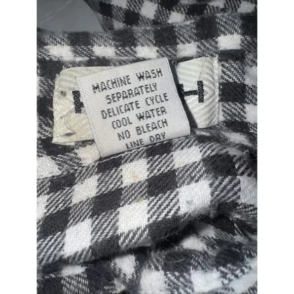 Vintage Punch Tartan Plaid Shirt Size M Black/White Left Breast Pocket - Picture 9 of 10